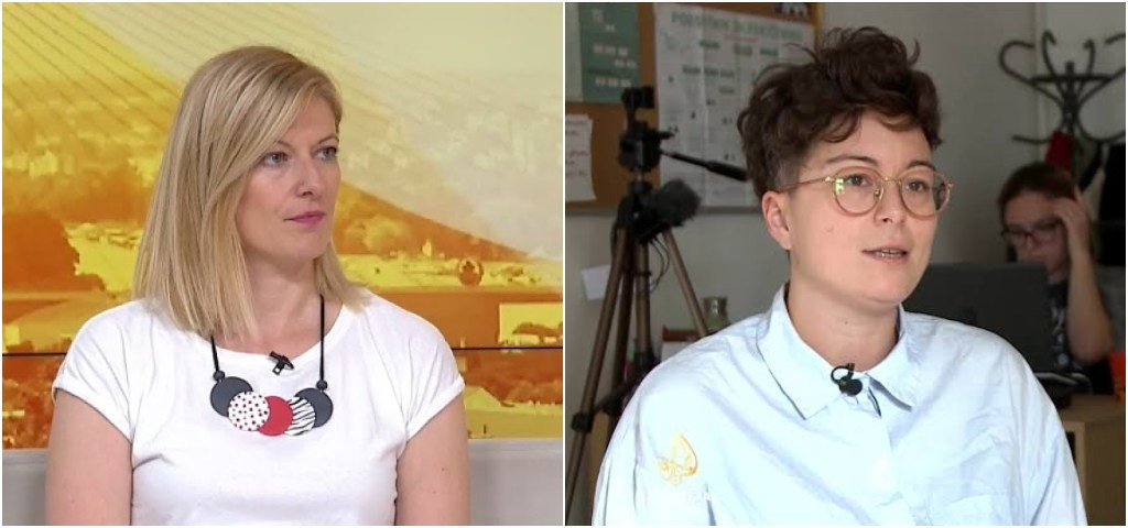 Bojana Jovanović i Jelena Radivojević (foto: snimak ekrana N1 / AJB)
