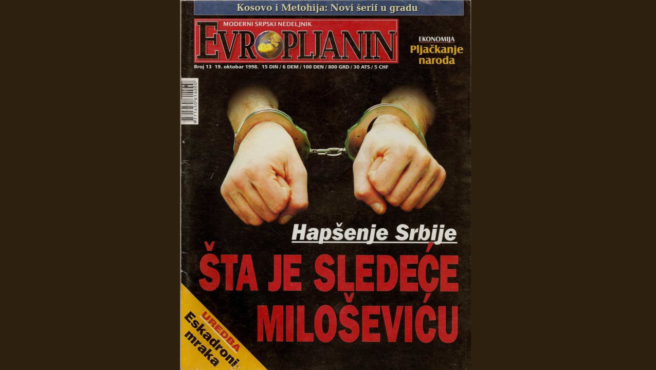 Evropljanin, 19. 10. 98: Iako je izašao dan pre usvajanja ZoI, Evropljanin je kažnjen zbog teksta Ćuruvije i Tijanića „Šta je sledeće Miloševiću“