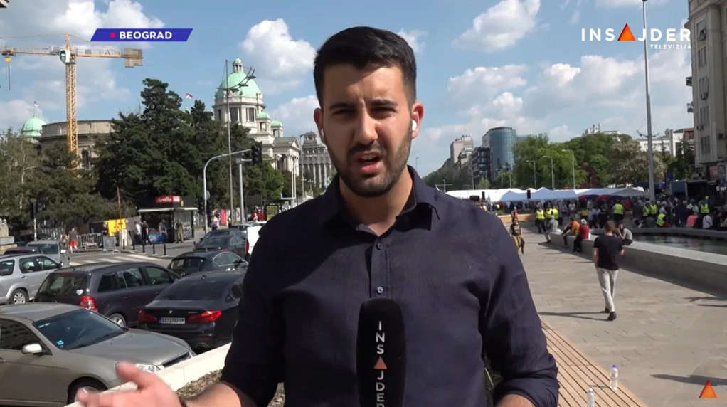 Stefan Miljuš, novinar Insajdera (foto: snimak ekrana Insajder TV)