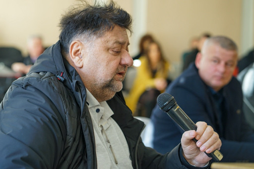 Vladimir Mitrić na nedavnom sastanku Stalne radne grupe za bezbednost novinara u Šapcu (foto: OEBS / Miroslav Janković)